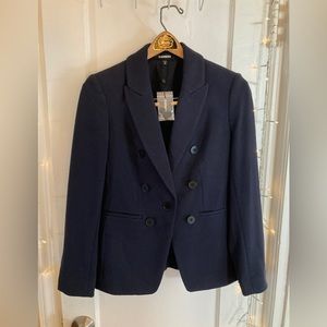 NAVY Express women’s twill double breasted blazer